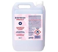 5 Litre Hand Sanitiser Gel, 74% Alcohol EN14476 Certified, Biofresh Protect Intensive Cleansing Gel, 5L Refill - UK Stock