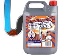 5 Litre Heavy Duty Sink & Drain Unblocker Strong Cleaning Liquid Plug Hole Toilet Cleaner Tool For Home, Office, Garage & Shops (2 x 5 Litres)