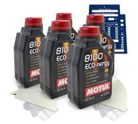 5 Litre MOTUL 8100 Eco-Nergy SAE 5W30 Engine Oil Wss M2C 913D RN0700 Acea A5 B5