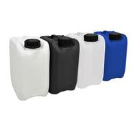 5 Litre Stackable Plastic Jerry Can - x24 Pack, Diesel Jerry Can, Automotive, Cargo Handling, Chemical, Entertainment and Leisure, Food & Drink, Transportation/Haulage (Black)