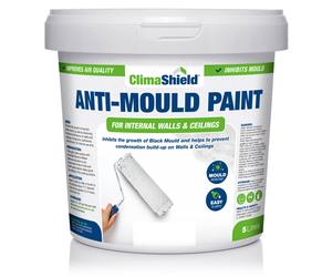 (5 Litres, Brilliant White) SmartSeal Anti-Mould Paint - For Bathroom, Kitchen, Bedroom Walls & Ceilings - Protection Against Dangerous Mould