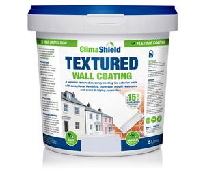 (5 Litres, Frosted Blue) Smartseal Wall Coating Textured, Waterproof 15 years, Brickwork, Stone, Concrete and Render, Breathable