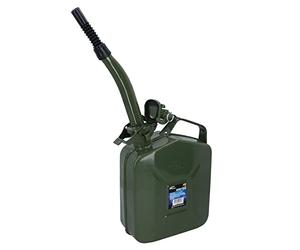 5 litres Metal Fuel Jerry Can Holder Storage Container + Flexible Fuel Spout Pourer