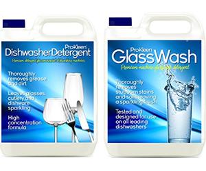 5 Litres Pro-Kleen Heavy Duty Dishwasher Detergent + 5 Litres Pro-Kleen Heavy Duty Machine Glasswash Detergent