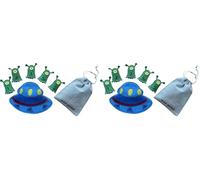 5 Little Men in the Flying Saucer Nursery Rhyme Storytelling Educational Finger Puppet (Pack of 2)