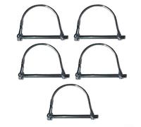 5 Locking Pins with Secure Spring Lock, Tubular Folding Design for Easy Transport, Galvanized Steel for Long Term Use in Outdoor Conditions (6 * 60)