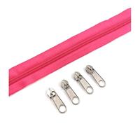 5# Long Nylon Zipper on Roll with Zipper Sliders for Tailor Sewing Accessories,5# - Rose Red,5Meter - 10 Slider