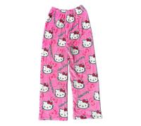(5, M) Halloween Sanrio Hello Kitty Pajamas Pants Unisex Autumn Winter Warm Flannel Sleepwear Trendy Pumpkin Y2k Cartoon Home Clothes