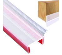 5 m Kitchen End Strip, High Elasticity Kitchen Strip Sealing Profile for Kitchen Plinth, Rubber Lip Seal Kitchen Base for 15 mm 16 mm 17 mm Wood Thickness, Transparent (5 m)