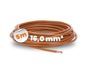 5 m Lapp 4520036 H07V-K 16.0 mm² Brown I Wiring Cable I Flexible Flexible PVC Single Core I Stranded 16 mm2 I Wiring