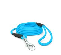 5 m Recall Lead for Dogs, Waterproof Round Lead with Hand Loop, Robust Freewheel Training Lead Cyan Blue, up to 35 kg