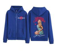 (5, M) Sabrina Carpenter Short N Sweet Zipper Hoodie Man Woman Harajuku Pullover Tops Sweatshirt Streetwear Fans Gift Classic Simple