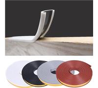 5 M Self Adhesive Furniture Edging Tape, U-Shaped Soft TPE Edge Trim Sealing Strip,Kitchen Worktop Edging Strip, Anti Collision for DIY Cabinet Wardrobe Table(Brown,17mm)