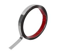 5 m Self-Adhesive Metal Strip Metal Tape Strips Wall Strips Self-Adhesive Wall Strips Adhesive Strips Self-Adhesive Decorative Strips Metal Strips Wall End Strip for Room 5 m x 1 cm Silver