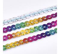 5 m Sequin Ribbon 6 mm Holo or AB Colours (Rainbow)