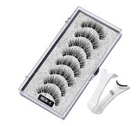 5 Magnetic Eyelashes, Magnetic Eyelashes With Applicator, Long Lasting Magnetic Eyelashes, Reusable, No Glue Or Liner Needed, For All Day Comfort