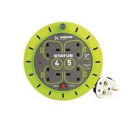 5 Meter 13A Extention 4 Socket cassette Reel Lead with Thermal Out Switch