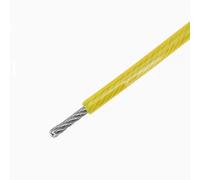 5 Meter 2/3/4/5/6mm Colored PVC Coated Steel Wire Rope Black Cable Green/Red/Black/Yellow/Blue/Transparent Hanging Accessories(Yellow,5M_6MM Thickness)
