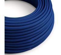 5 Meter Dark Blue Vintage 2 Core Round Electric Cable Fabric Covered Wire Italian Braided 0.75 mm Electrical Cable Flexible Wire for Lighting Other Appliances