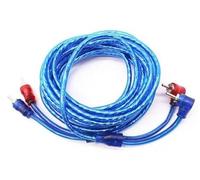5 Meter L shape, easy fit behind TV and small space, 2 RCA to 2 RCA Plug Car Audio,Hi-Fi Audio, TV, DVD, Home amplifier, car System Amplifier Braided Copper Cable, Heat resistance