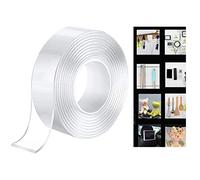 5 Meter Nano Clear Double Sided Grip Tape Removable Washable Adhesive Strong Transparent Gel Tape, Wall Sticky Strips for Kitchen, Party, Paste Photos Posters, Carpet Fixing Baloon Removable Mounting