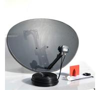 (5 Meter Twin Kit, Black) Viewi 80CM Zone 2 Freesat HDR Satellite Dish DIY Self Installation Kit, Latest Dish with Quad LNB, Coax Cable, Brackets, Bolts, SATELLITE FINDER
