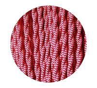 5 Meter Vintage 3 Core Twisted Electric Cable Fabric Covered Wire Italian Braided 0.75 mm Electrical Cable Flexible Wire for Lighting Other Appliances (Red & White)