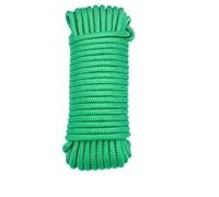5 Meters 10 Colors 2mm 4mm 6mm 8mm 10mm Colorful Braided Rope Tent Tie Rope Drawstring Outdoor Clothesline Core Nylon Rope(Green,10mmx5meter)