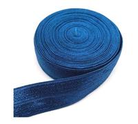5 Meters 15mm 20mm 25mm Elastic Ribbon Fold Over Spandex Elastic Band for Sewing Garment Accessory, Navy Blue, 25mm