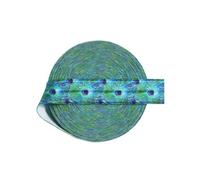 5 Meters 15mm Lace Leopard Animal Print Folded Elastic Band, Spandex Headband Sewing Trim,C-05,15mm
