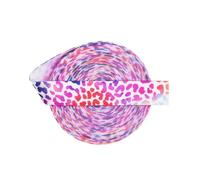 5 Meters 15mm Lace Leopard Animal Print Folded Elastic Band, Spandex Headband Sewing Trim,C-06,15mm