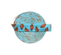 5 Meters 15mm Lace Leopard Animal Print Folded Elastic Band, Spandex Headband Sewing Trim,C-13,15mm