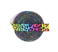 5 Meters 15mm Lace Leopard Animal Print Folded Elastic Band, Spandex Headband Sewing Trim,C-25,15mm