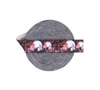 5 Meters 15mm Lace Leopard Animal Print Folded Elastic Band, Spandex Headband Sewing Trim,C-26,15mm