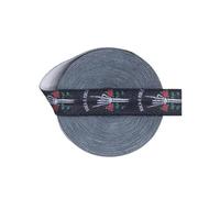 5 Meters 15mm Lace Leopard Animal Print Folded Elastic Band, Spandex Headband Sewing Trim,C-29,15mm