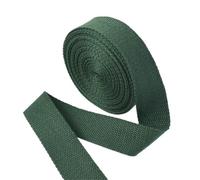 5 Meters 20-50mm Cotton Webbings 1.5mm Thick High Tenacity Backpack Strap Webbing Label Ribbon Clothes Sewing Tape Bias Binding for Handbag, Indoor&Outdoor Gear, DIY Projects(Green Black,32mm)