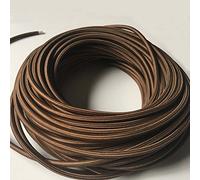 5 Meters, 3 Core Round Italian Vintage Coloured 0.75mm Braided Fabric Flexible Electrical Cable hight quality UK Lighting Wire Cable_ Lamp cord for Pendant lights (Brown)