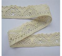 5 Meters Cotton Crochet Lace Edge Trim Ribbon 3 cm Width Vintage Style Ivory Cream Edging Trimmings Fabric Embroidered Applique Sewing Craft Wedding Dress Embellishment DIY Cards Hats Clothes Decor