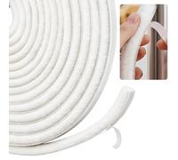 5 Meters Draft excluder for Doors, Window Seal Strip, Adhesive Draught Stopper, Draught excluder for Door, Window, Wardrobe - High-Density Felt - 9 mm(W) x 5mm(T) x 5 Meters(L)- White