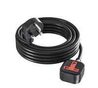 5 Meters Extension Lead Outdoor, Heavy Duty Extension Cord with One-Piece Moulded Design Plug And Cable, Leak-Proof Single Plug Socket 13A, Weatherproof for Garden, Garage, Workshop Use Black