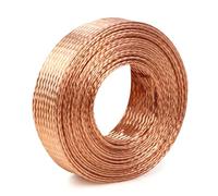 5 Meters Flat Copper Braided Grounding Strap, Flexible Earth Braid Ground Cable Width 5-30Mm Suitable for Electrical Connection(Width 30mm)