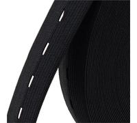 5 Meters Flat Hole Elastic Rubber Waist Bands 15/20/25/30MM Nylon for Webbing DIY Craft Sewing Accessories(White,20mm)