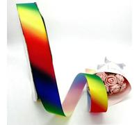 5 Meters Grosgrain Ribbon Rainbow Multicolor Ribbons for Hair Bows Wrapping Wedding Decoration Sewing Fabric DIY Crafts-Blue-25mm-5 Meters