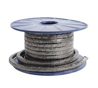 5 Meters Long Graphite Braided Packing Gland Compression Rope Seal, Side Length 3-6Mm Suitable for Industrial Equipment(6x6mm)