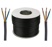 5 Meters of Black Flex 3183Y 1.5mm 15 Amp 3 Core Flexible Black Cable