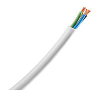 5 Meters of White 2.5mm 24 Amp 3093Y 3 Core Heat Resistant Flexible Cable
