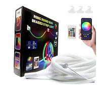 ENER-J NeonTwist RGBIC Braided Rope Light 5 m Kit with Remote & App, Clear