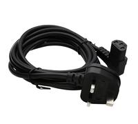 5 Metre 3 PIN MAINS CABLE POWER CORD TO RIGHT ANGLE IEC C13 CABLE Angled Long Mains 13A Power Lead Cable Compatible with Samsung TV, PC, Monitor, Plug, Cord, Printers (KETTLE LEAD)
