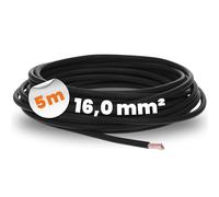 5 Metre Lapp 4520016 H07V-K 16.0 mm² Black I Wiring Cable I Flexible Flexible PVC Single Core I Stranded 16 mm2 I Wiring
