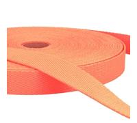 5 Metres Coral Cotton Webbing, Heavy Duty 25mm Wide Strong Strap